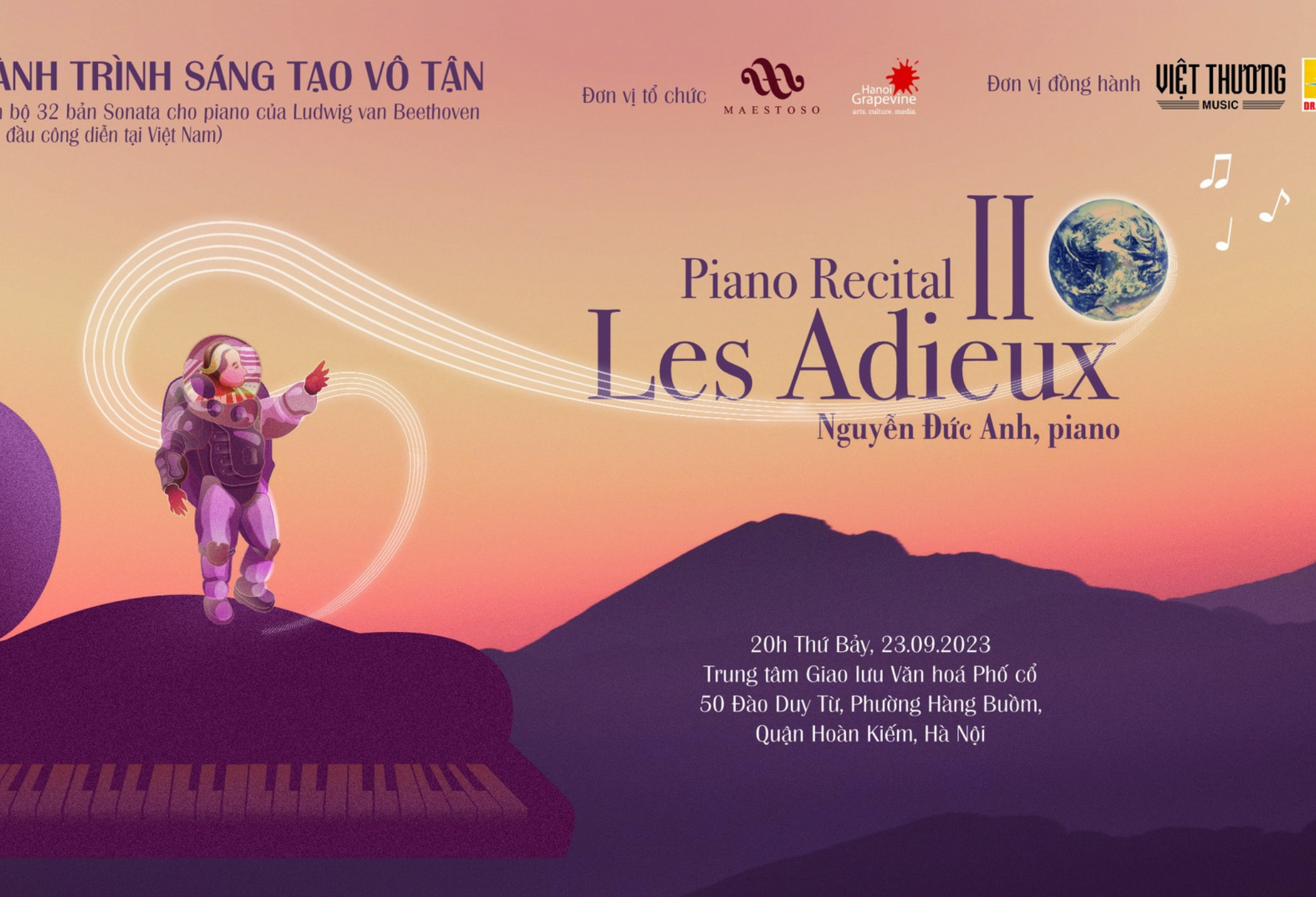 Les Adieux – Chương trình độc tấu piano lần đầu công diễn tại Việt Nam