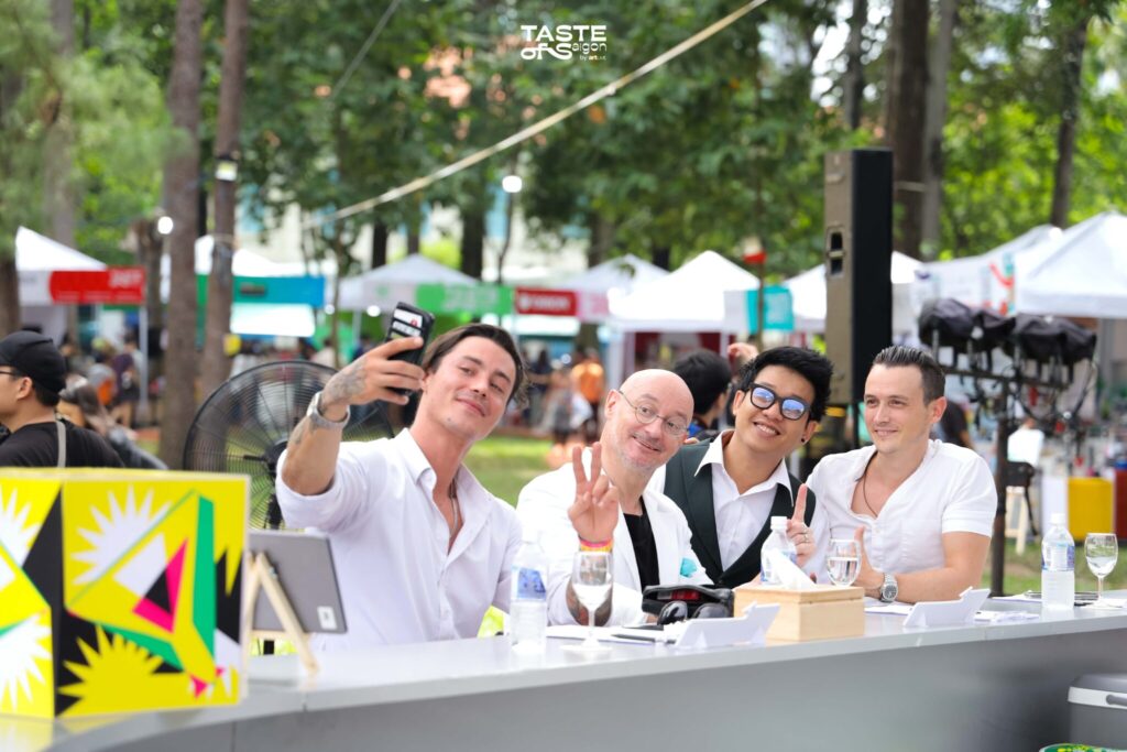 The powerhouse judging panel of AMC 2023 (from left to right): Elia Marchetti, Richie Fawcett, Alex Huy Trần, and Steve Braun