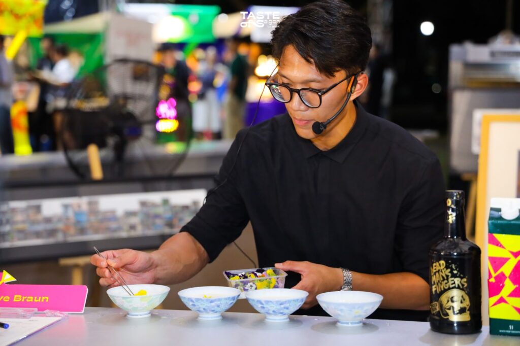 Quang Trường’s cocktail was inspired by the traditional sour snakehead fish soup (canh chua cá lóc)