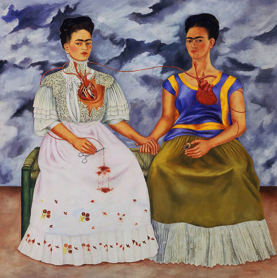 ‘The Two Fridas’ - Hai phiên bản song song của chính Frida Kahlo. Ảnh: dailyartmagazine.com
