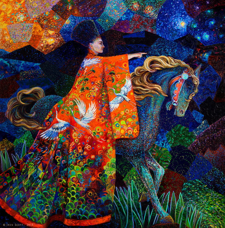 She keeps evolving, follows her passion with persistence, and gives her all to each work of art. Image: irisscottfineart.com