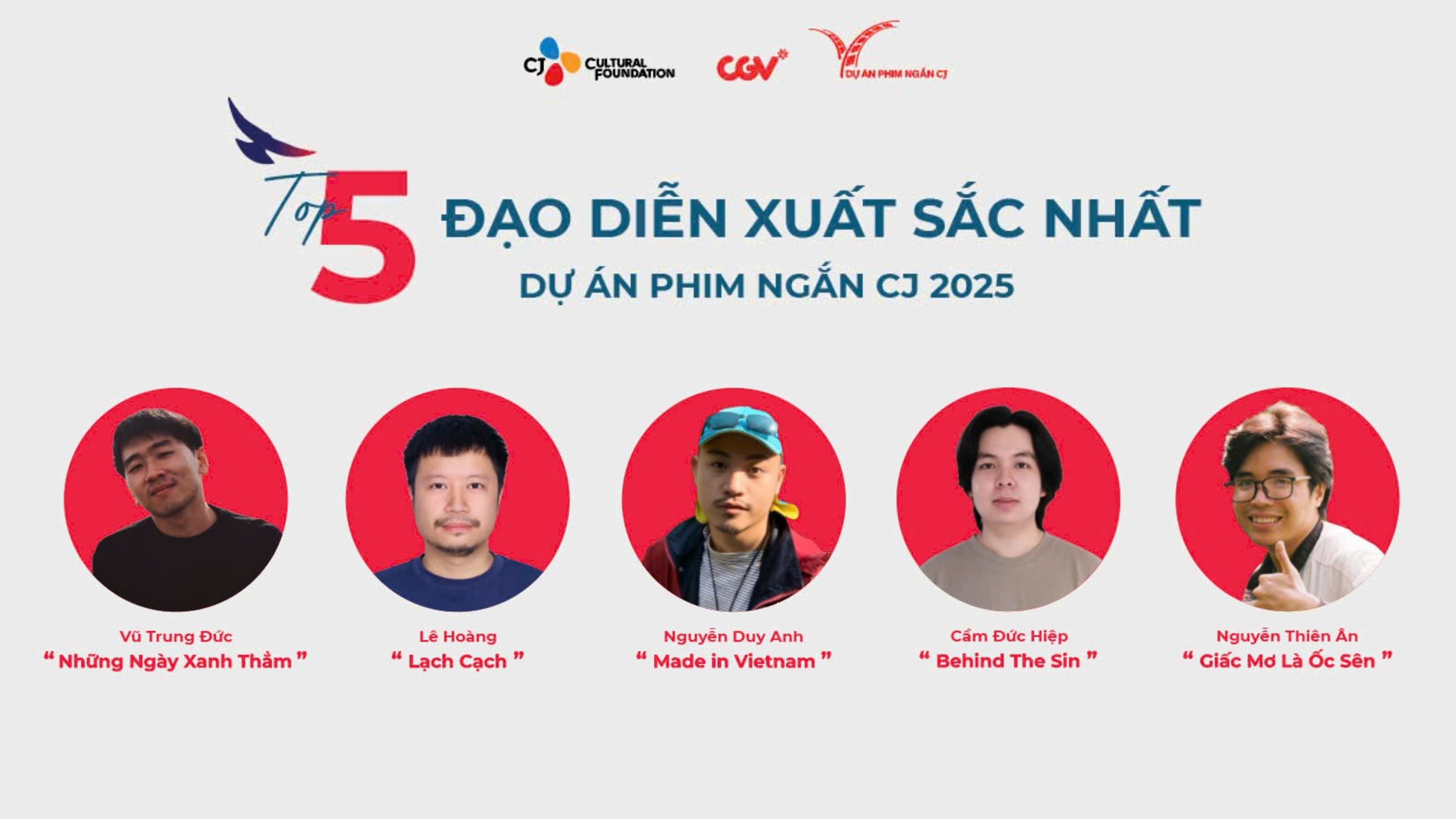Dự án phim ngắn CJ mùa 6 công bố Top 5 dự án xuất sắc nhất