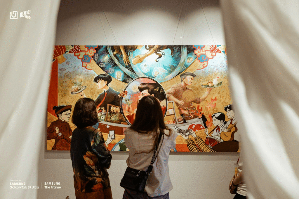 The exhibition 'Kiều Kiều Giai Nhân' resembles a dreamscape filled with the presence of graceful women