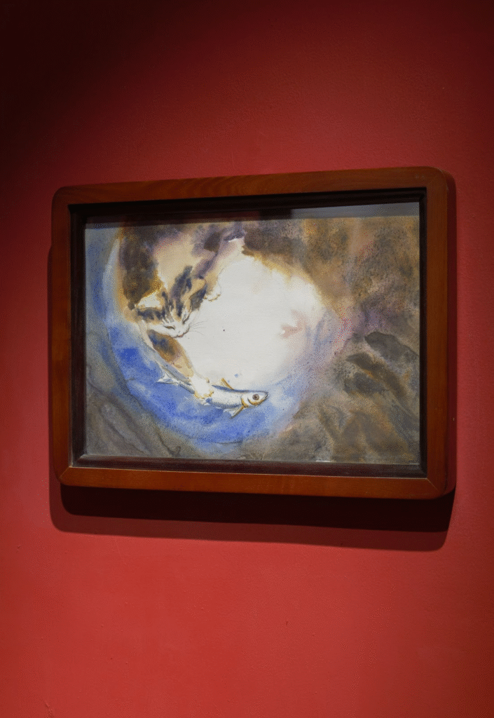 The exhibition ‘The Sacred in the Everyday’ – Traces of the sacred within the ordinary 6 Quan’s painting as a metaphor for life – playful and elusive, as in his work Chasing