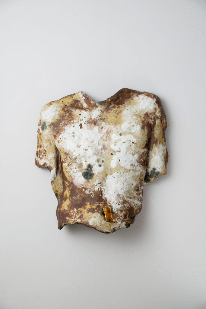 Tác phẩm ‘Chôn rau cắt rốn’ tại triển lãm 'Bước Đi Trong Sương' 