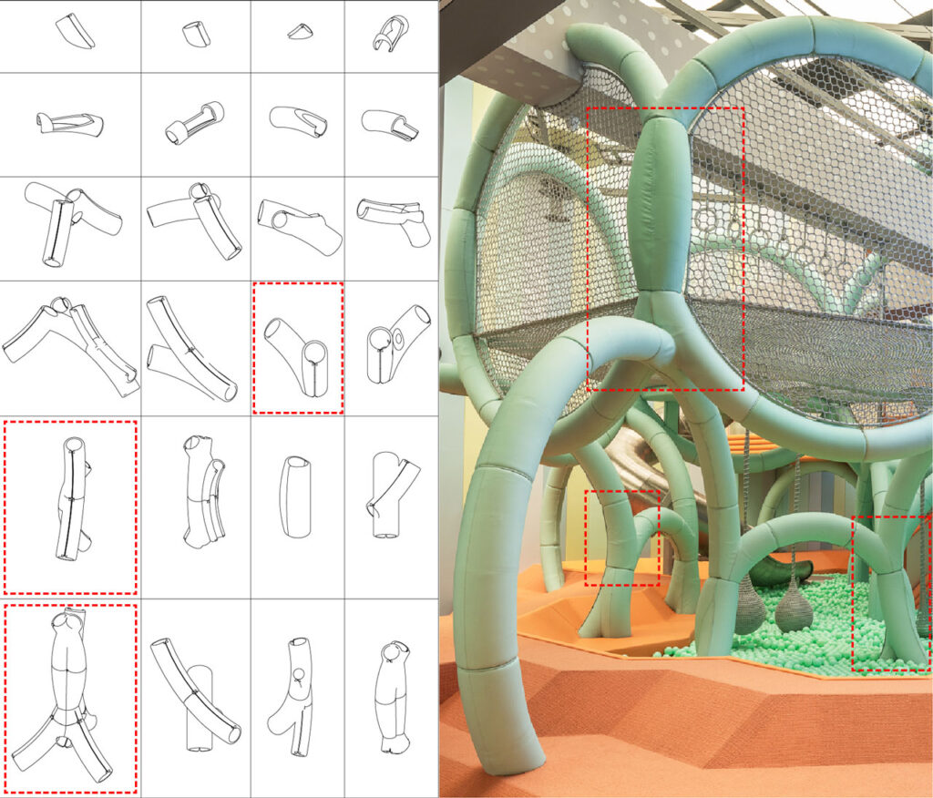 Curves are a prominent feature of this design. 