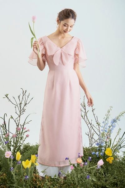 áo dài cách tân tay phồng