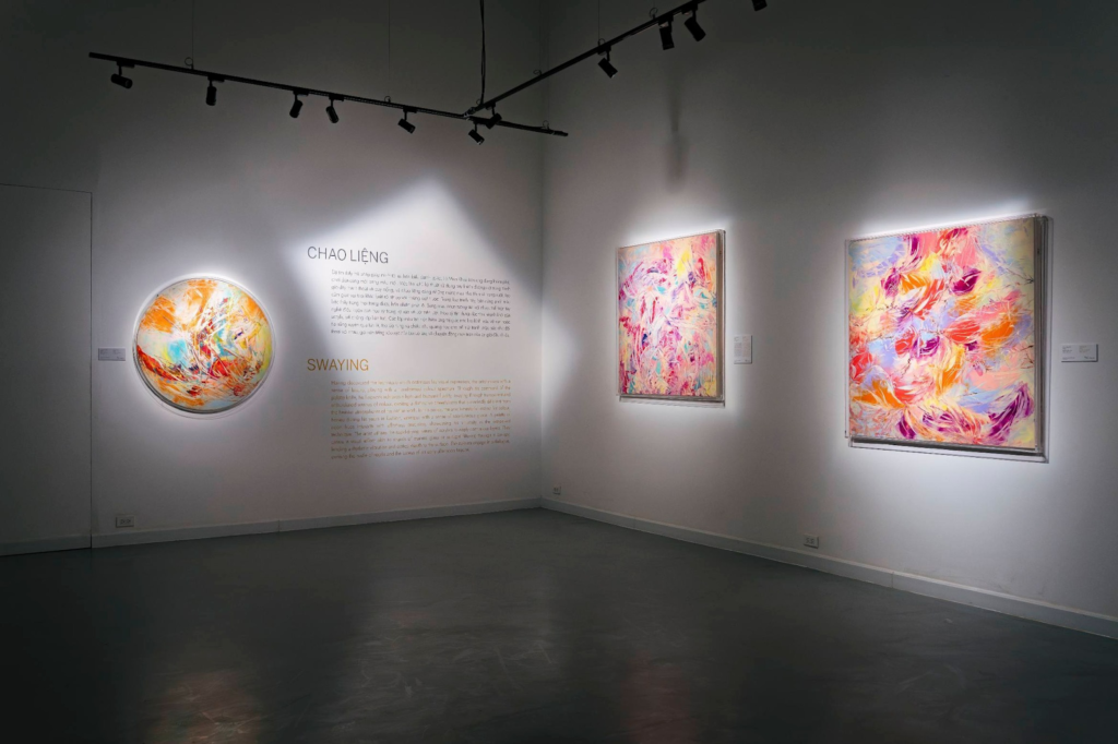 Neon tones softly sway in realms of clarity and buoyancy. Photo: Lan Tinh Foundation