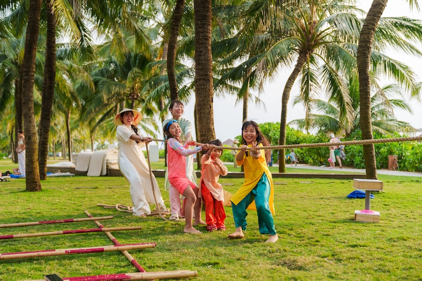 Khoảnh khắc vui xuân bên gia đình.