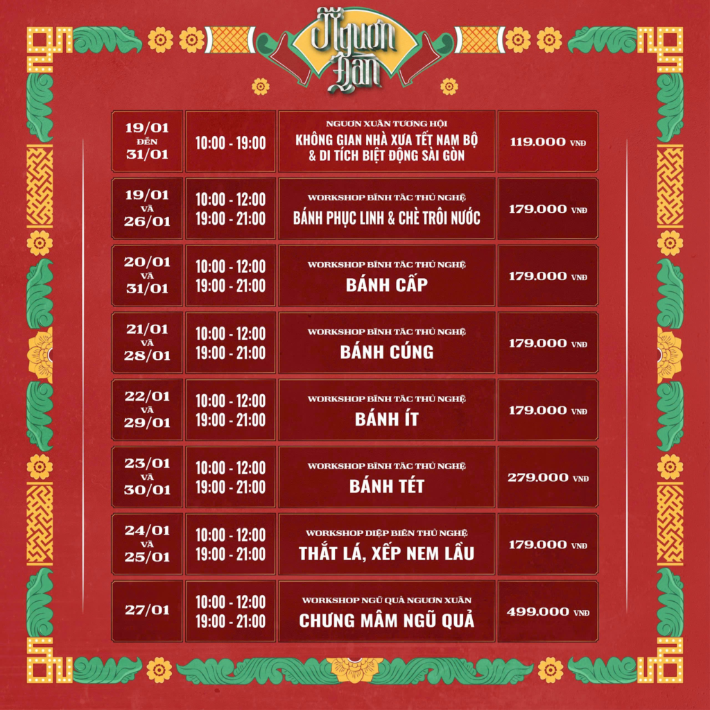 4 hoạt động cho mùa Tết của giới trẻ Sài thành thêm thú vị 1 Thông tin chi tiết chuỗi sự kiện văn hóa Tết cổ truyền Nam Bộ - Nguơn Đán. Ảnh: Nguơn Đán