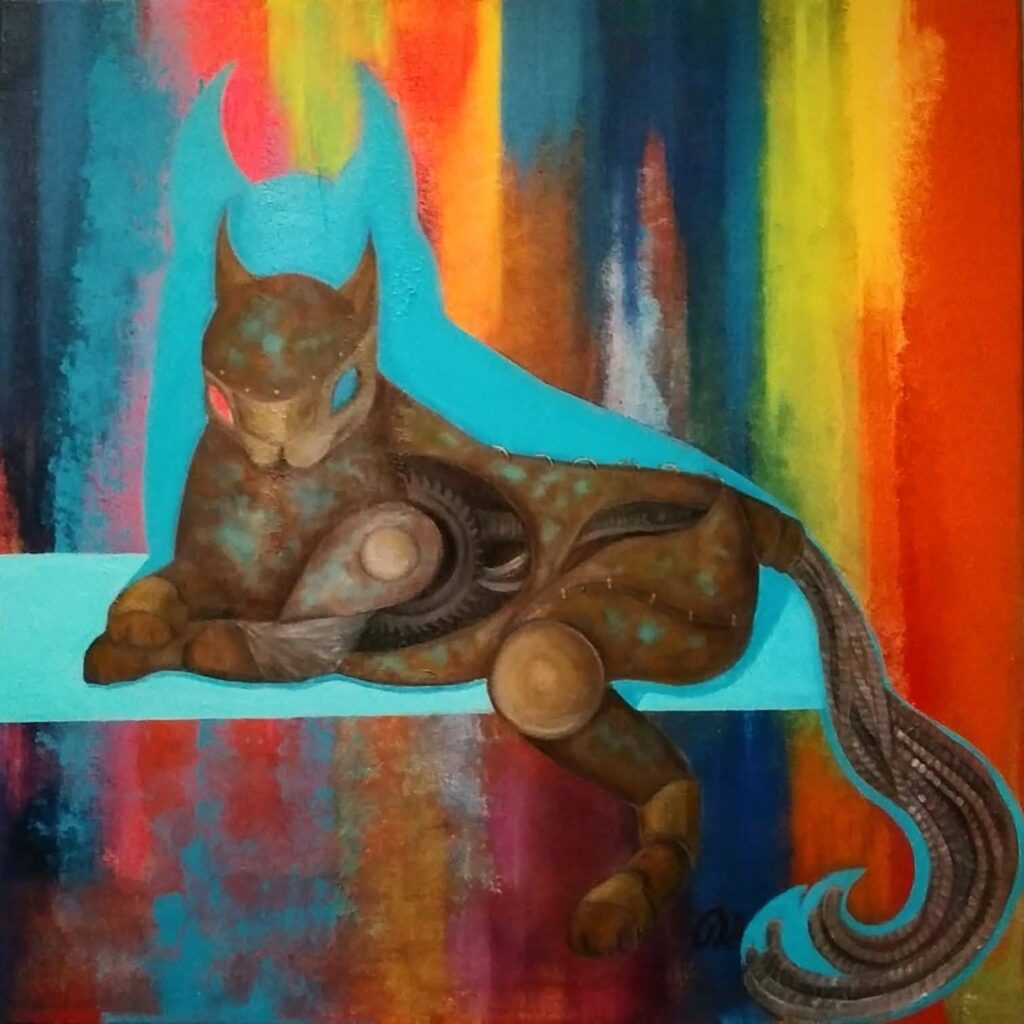 Tranh mèo của họa sĩ Trương Thúy Anh