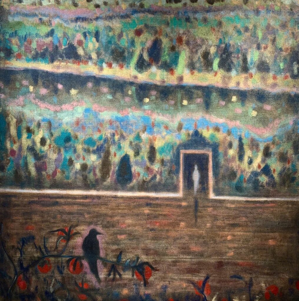 Hình ảnh con quạ đứng yên quan sát trong tác phẩm “Homesick” 