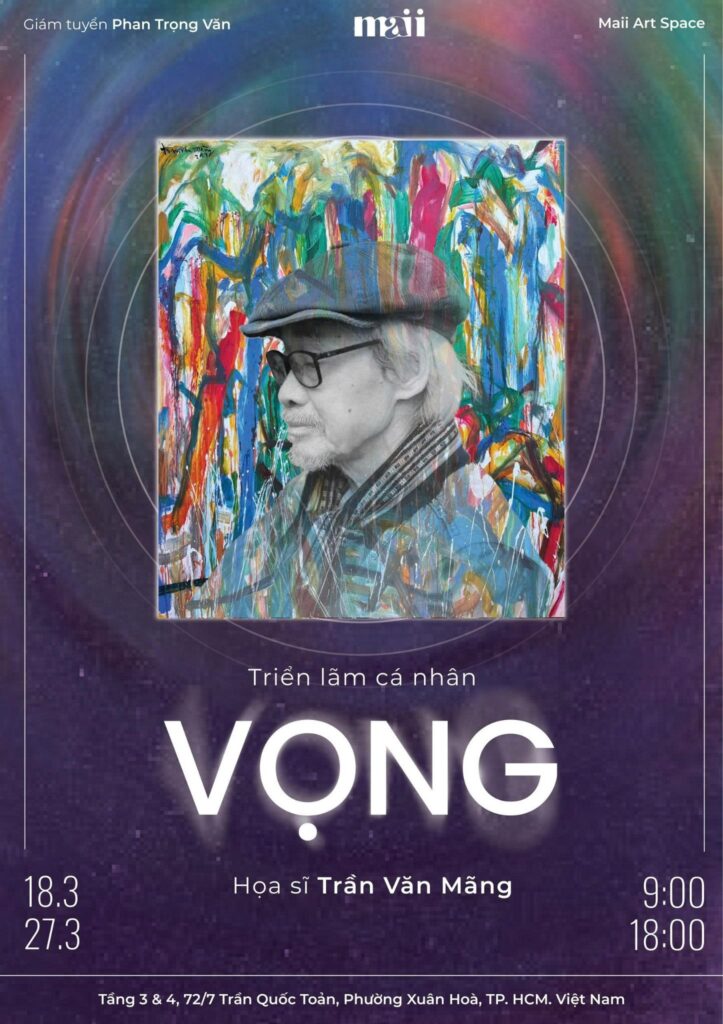 Poster triển lãm "Vọng" của họa sĩ Trần Văn Mãng
