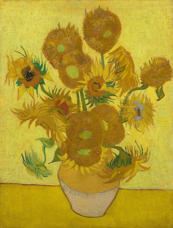 Tác phẩm Sunflowers (Hoa hướng dương) năm 1889